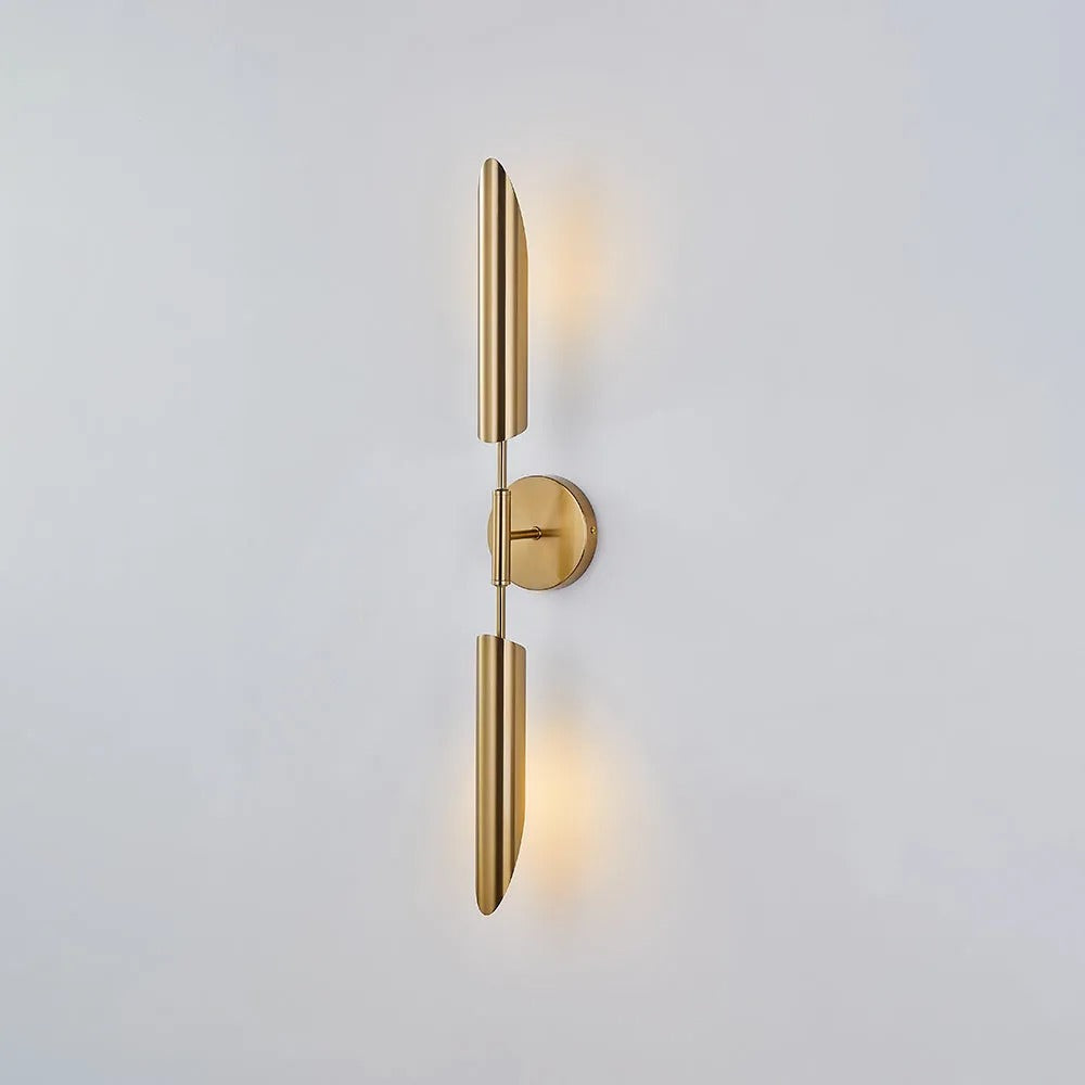 Phira Luxury Double-head Golden Scabbard Wall Lamp - Lamp Copper