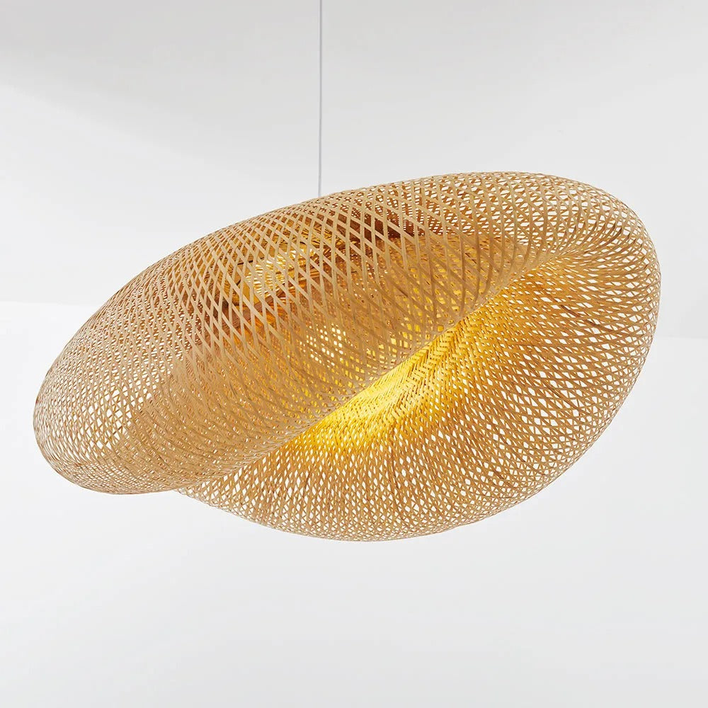 Rinwa Natural Pendant Light for Dining Room/Kitchen Island, Bamboo - Lamp Copper