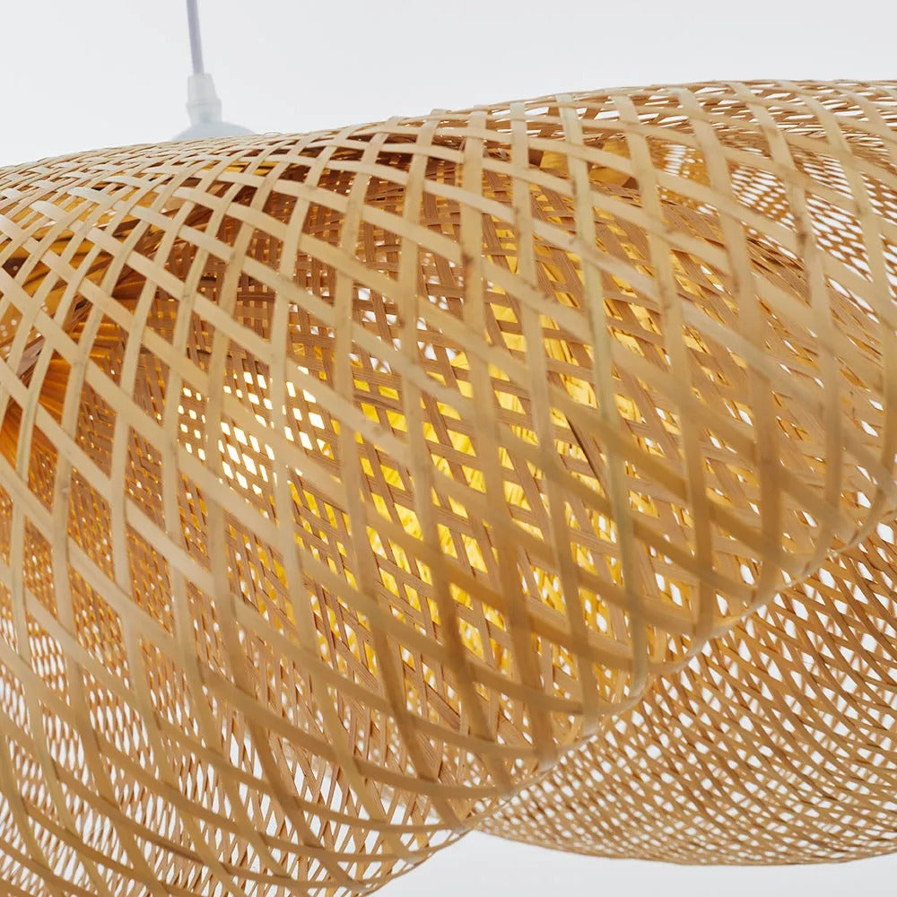 Rinwa Natural Pendant Light for Dining Room/Kitchen Island, Bamboo - Lamp Copper