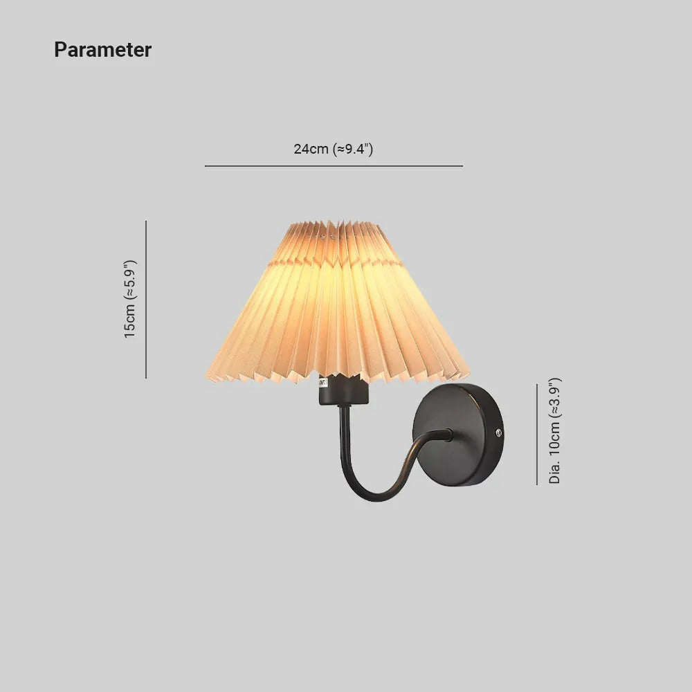 Tiffany Nordic Vintage Indoor Wall Lamp Brass/Black Metal Bedroom - Lamp Copper