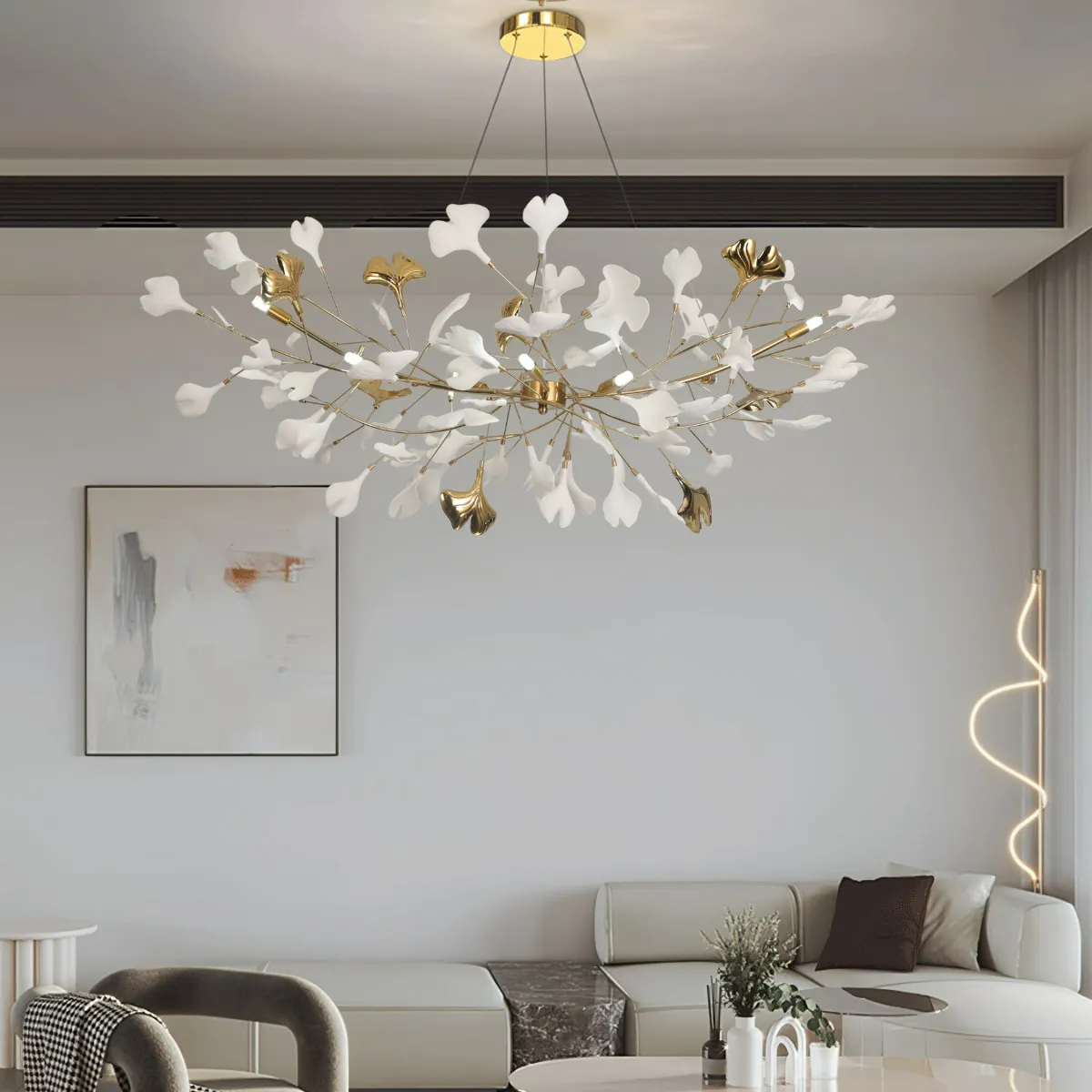 Metr Luxury Chandelier Ceramics Living Room U arc shape - Lamp Copper