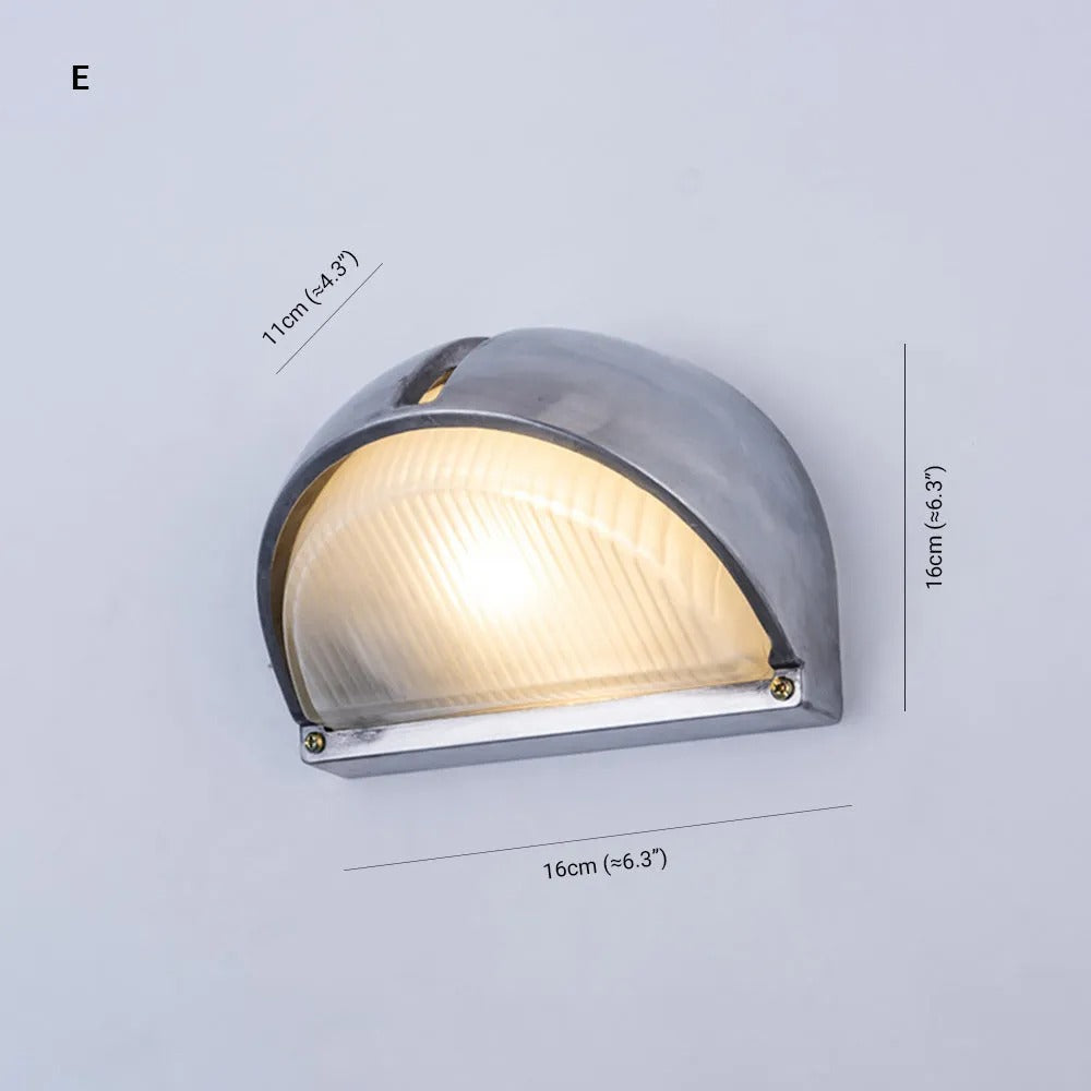 Wyre Wall Lamp Geometric Modern Metal Glass Outdoor - Lamp Copper