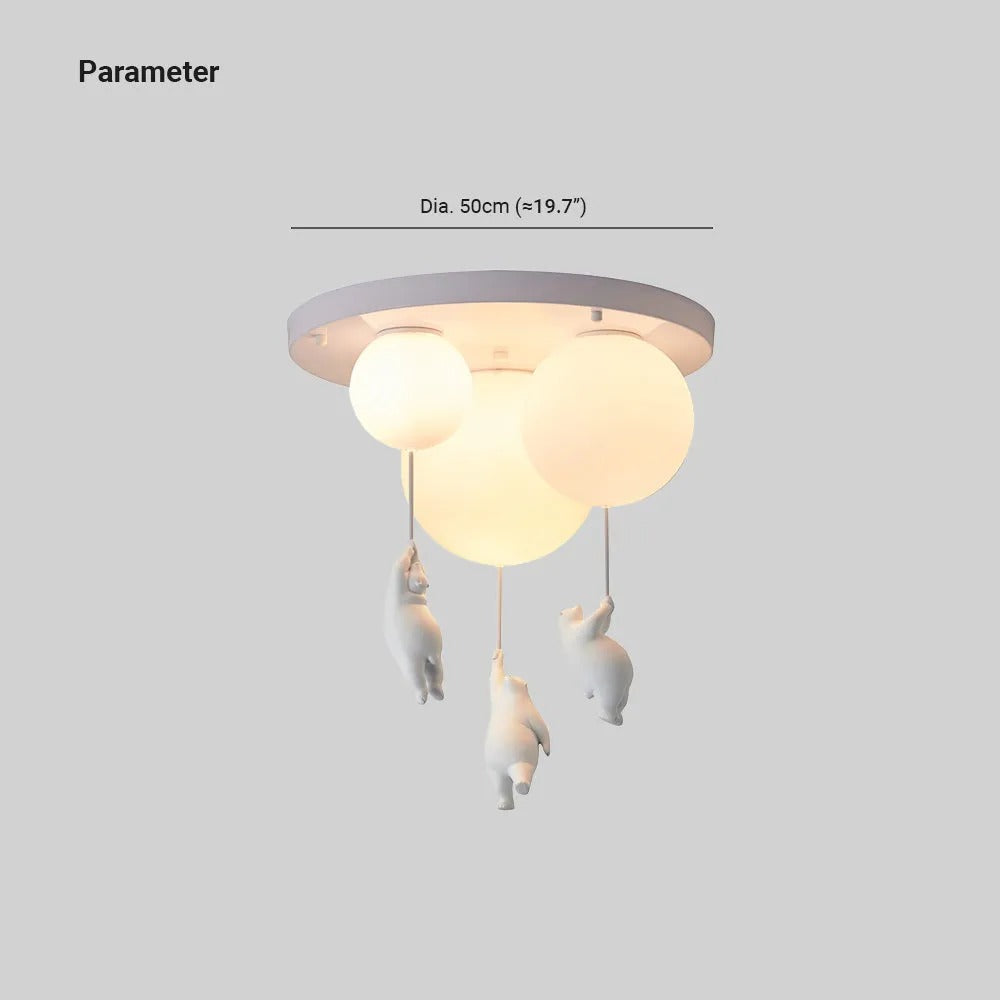 Bear Balloon Ceiling /Pendant Light - Lamp Copper