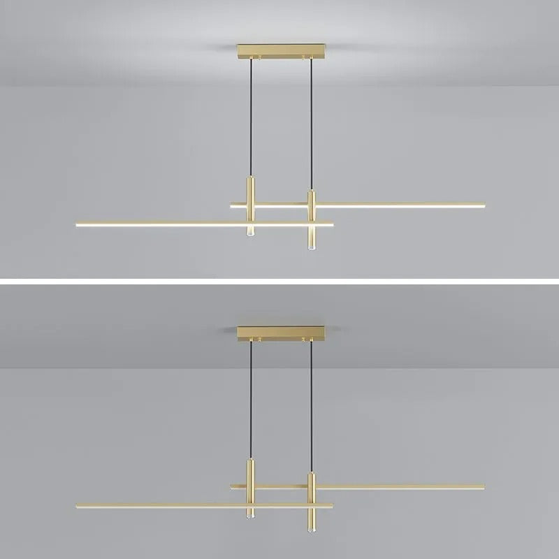 Prym Pendant Light Modern Linear Dining Room - Lamp Copper