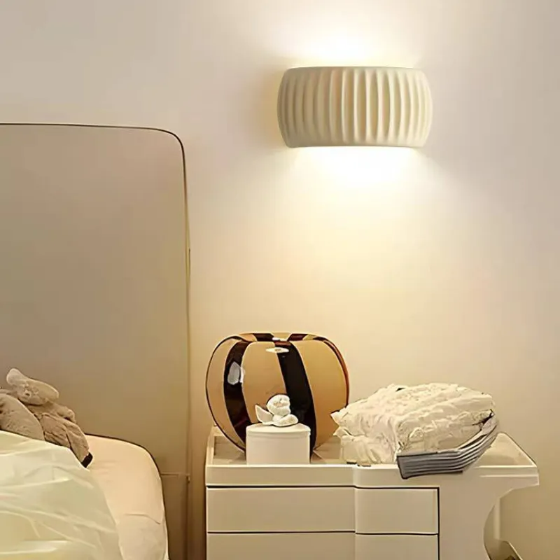 Aria Modern LED Indoor Wall Lamp Orange/Green Resin Bedroom - Lamp Copper