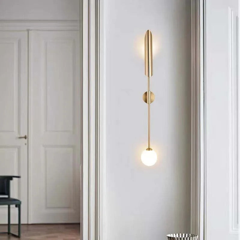 Phira Luxury Double-head Golden Scabbard Wall Lamp - Lamp Copper