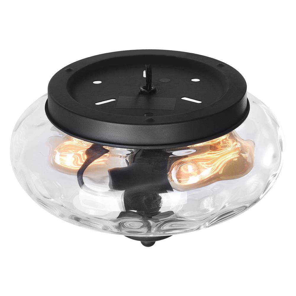 Vesila Industrial Glass Flush Mount Light - Lamp Copper