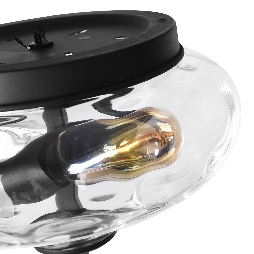 Vesila Industrial Glass Flush Mount Light - Lamp Copper