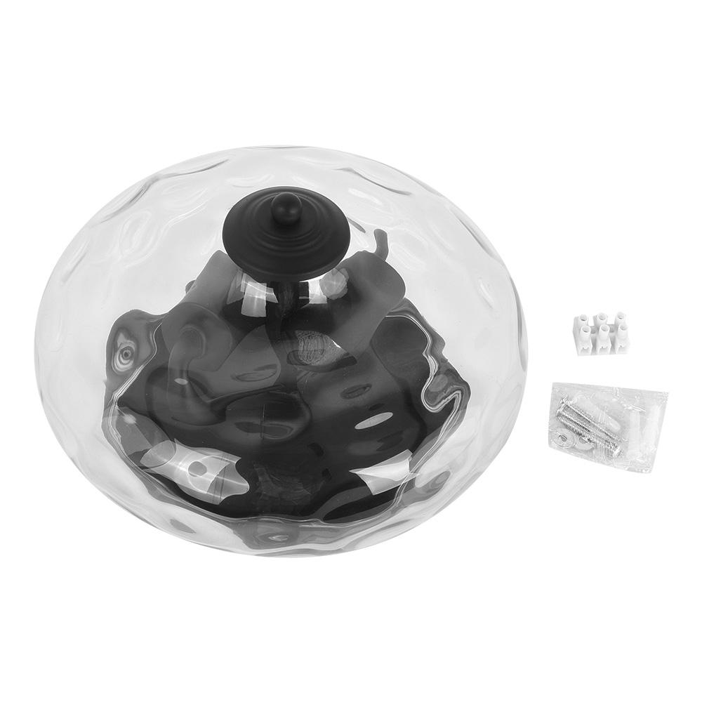 Vesila Industrial Glass Flush Mount Light - Lamp Copper