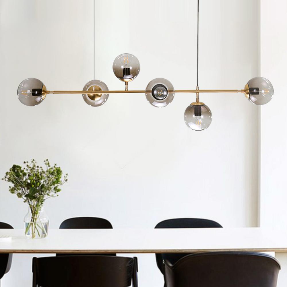 Alskad Linear Glass Chandelier - Lamp Copper