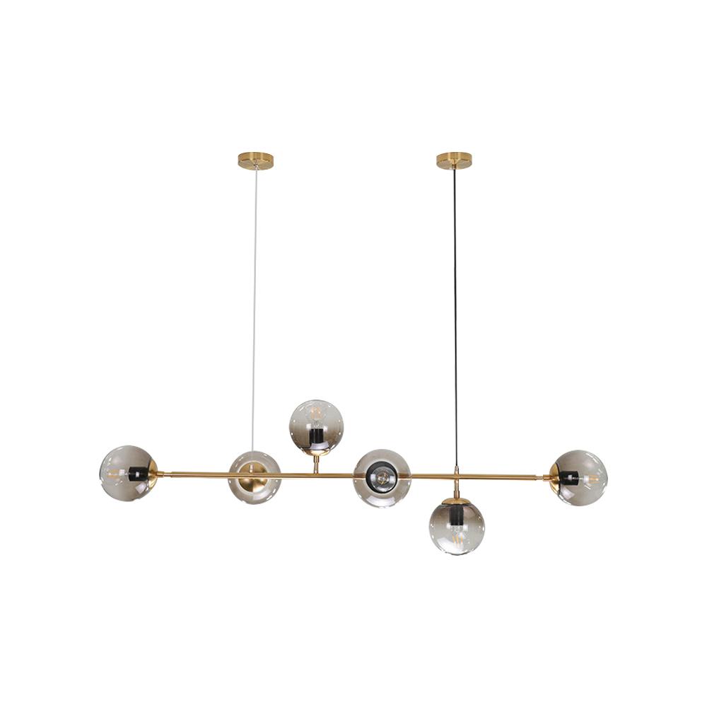 Alskad Linear Glass Chandelier - Lamp Copper