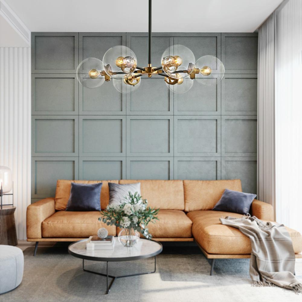 Kvennulix Mid-century Sputnik Metal Chandelier - Lamp Copper