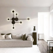 Gloruvya Contemporary Black LED Metal Wall Light - Lamp Copper