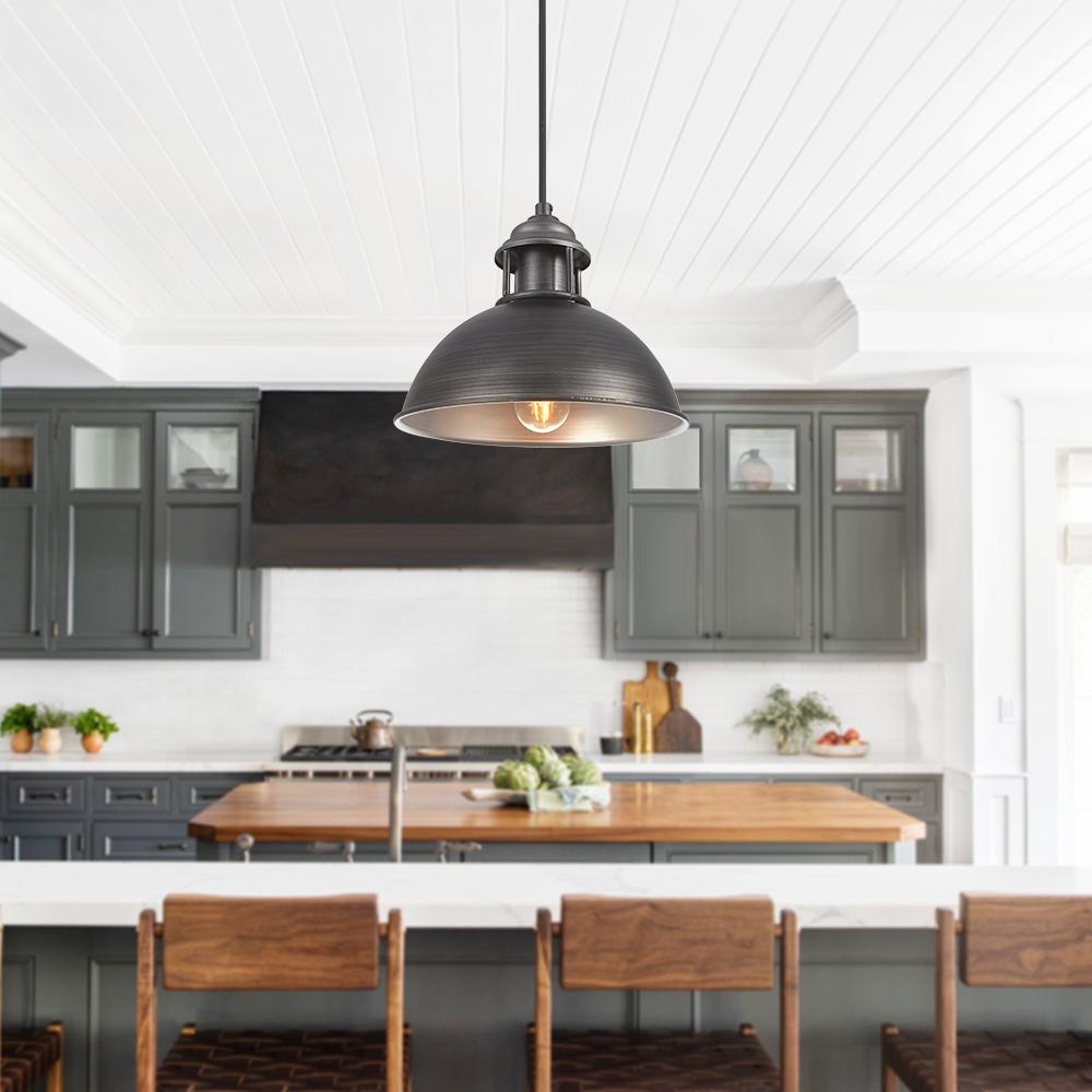 Vesino Industrial Metal Dome Pendant Light - Lamp Copper