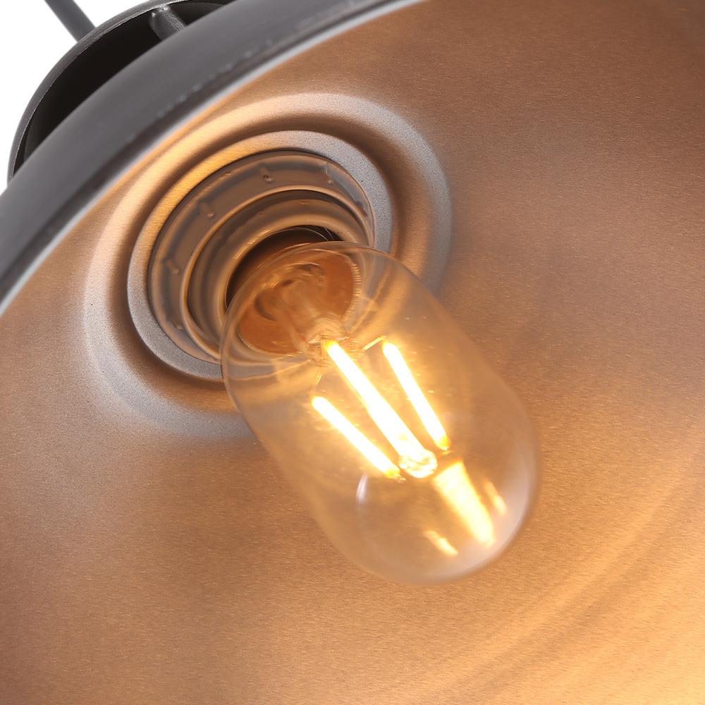 Vesino Industrial Metal Dome Pendant Light - Lamp Copper