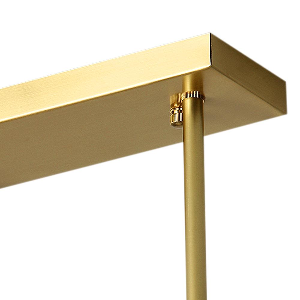 Sifjar Minimalist Linear Glass Chandelier - Lamp Copper