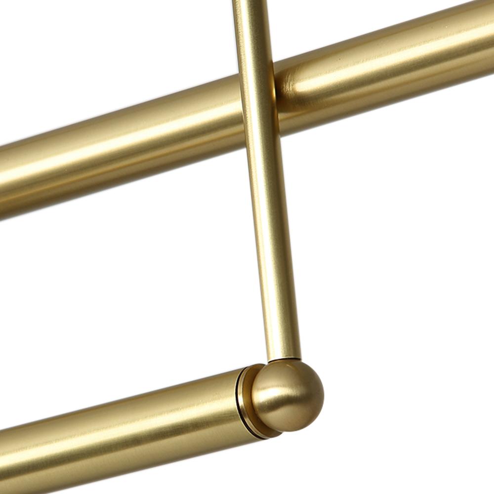 Sifjar Minimalist Linear Glass Chandelier - Lamp Copper