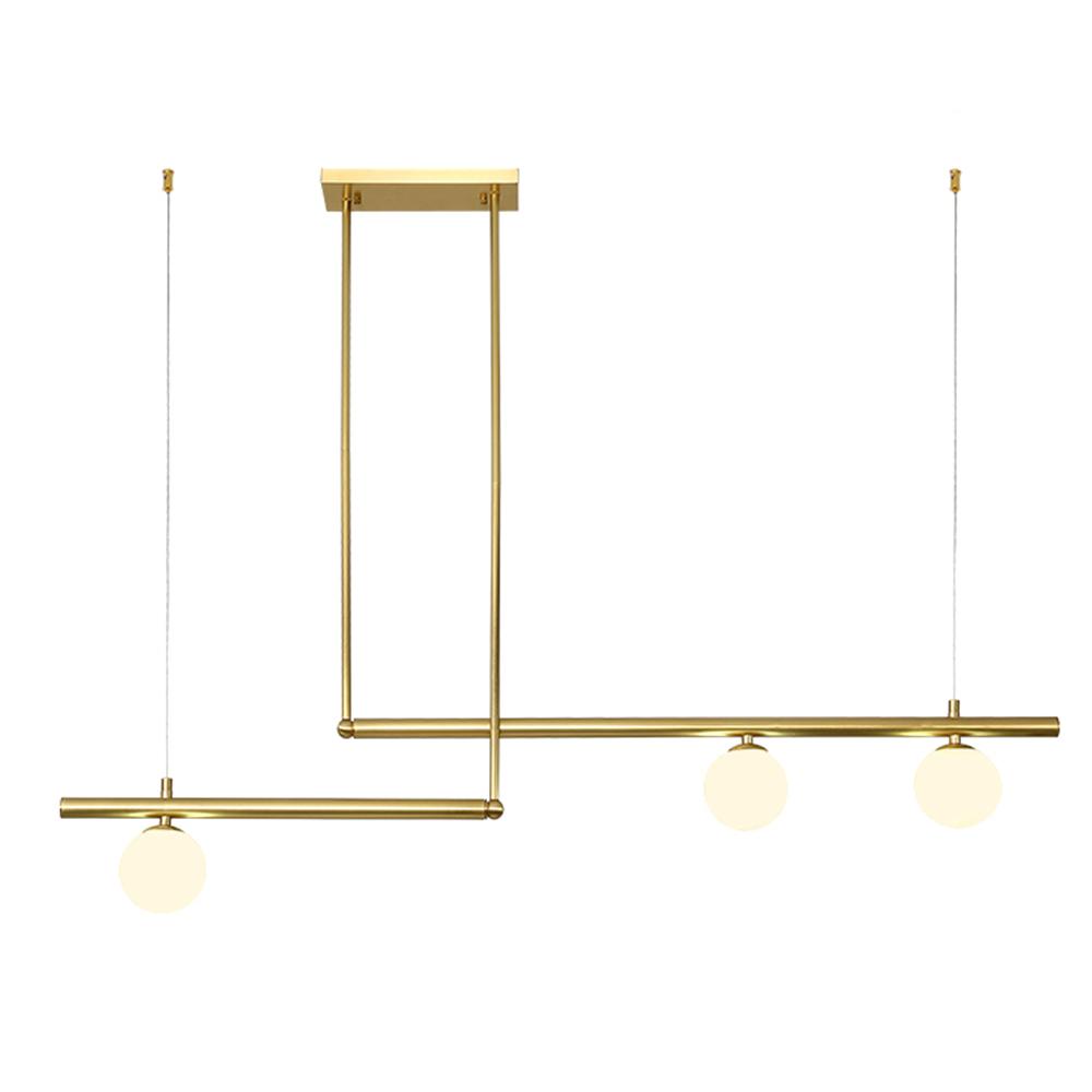 Sifjar Minimalist Linear Glass Chandelier - Lamp Copper