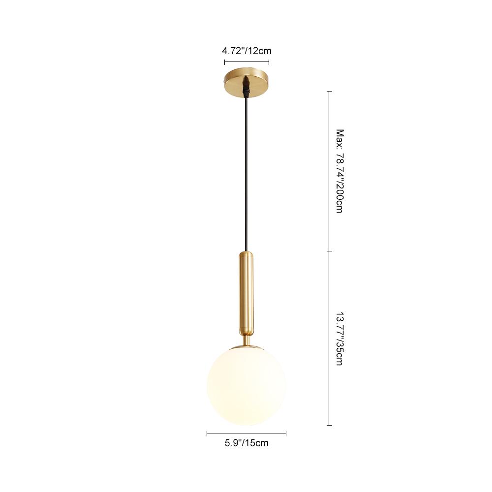 Ljoma Mid-century Minimalist Glass Pendant Light - Lamp Copper