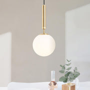 Ljoma Mid-century Minimalist Glass Pendant Light - Lamp Copper