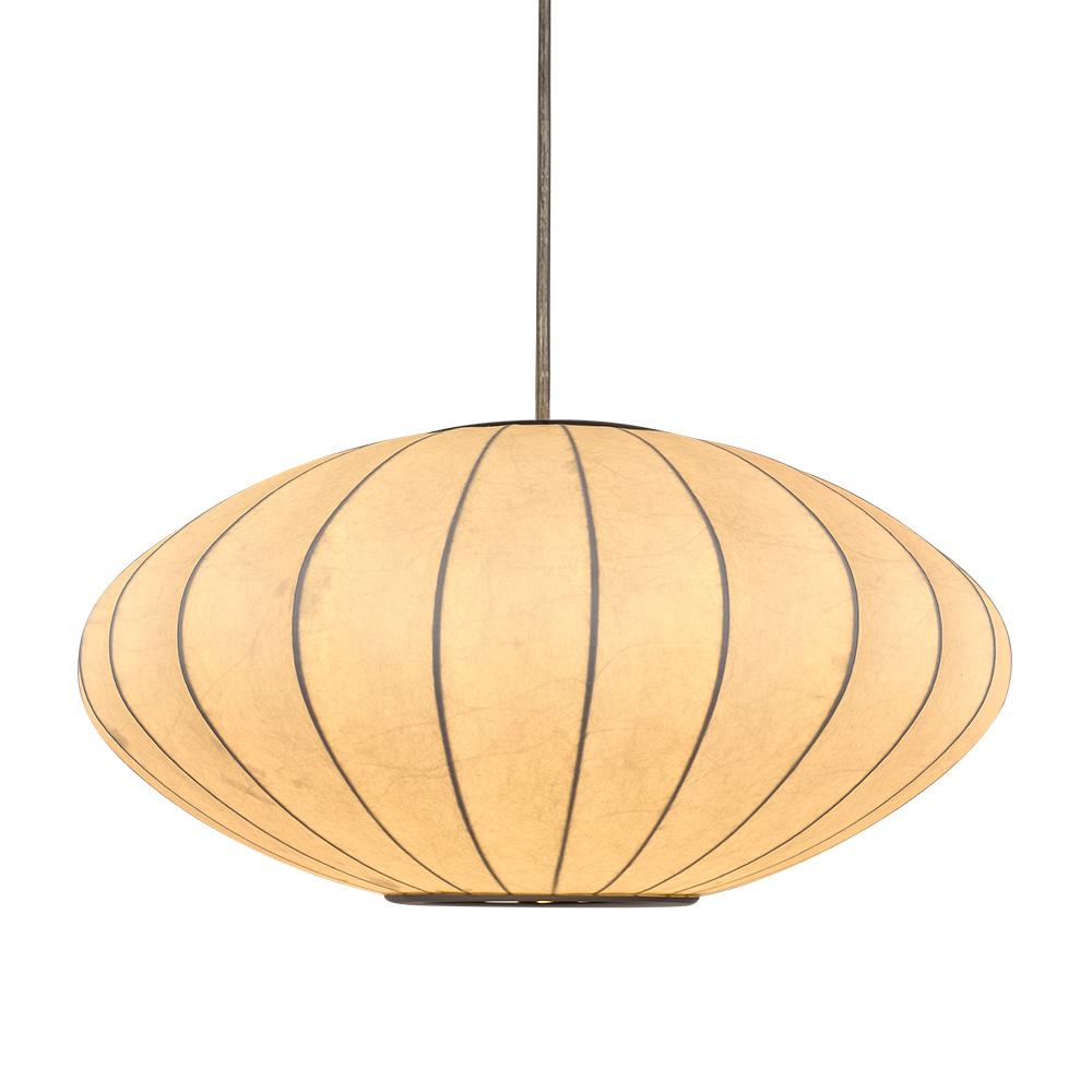 Mjolnir Single Modern Fabric Pendant Light - Lamp Copper