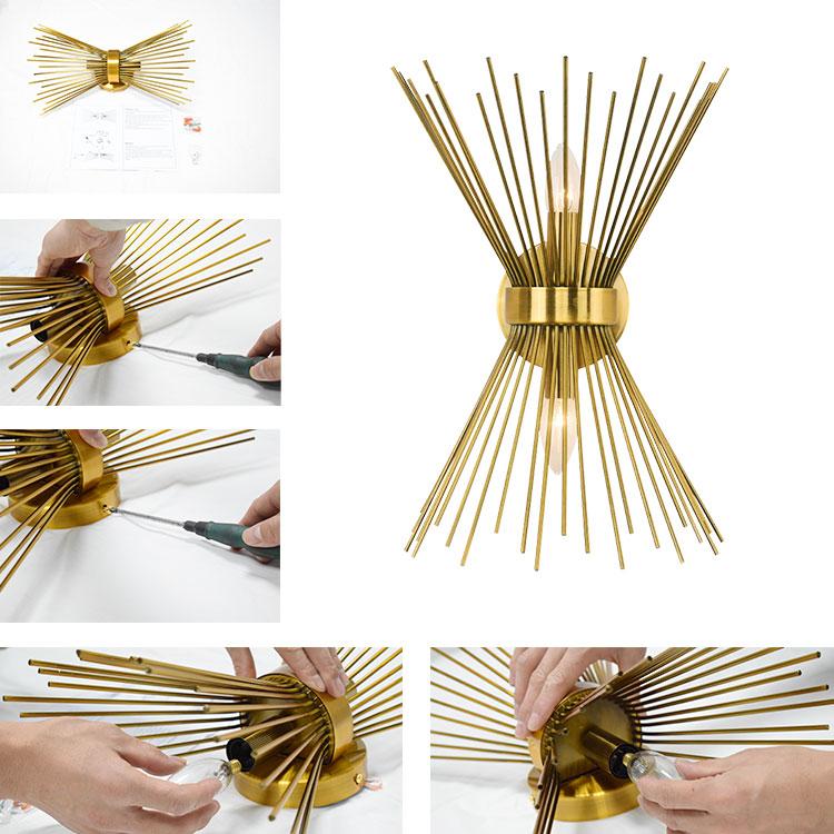 Blink Mid-century Modern Metal Wall Sconce - Lamp Copper