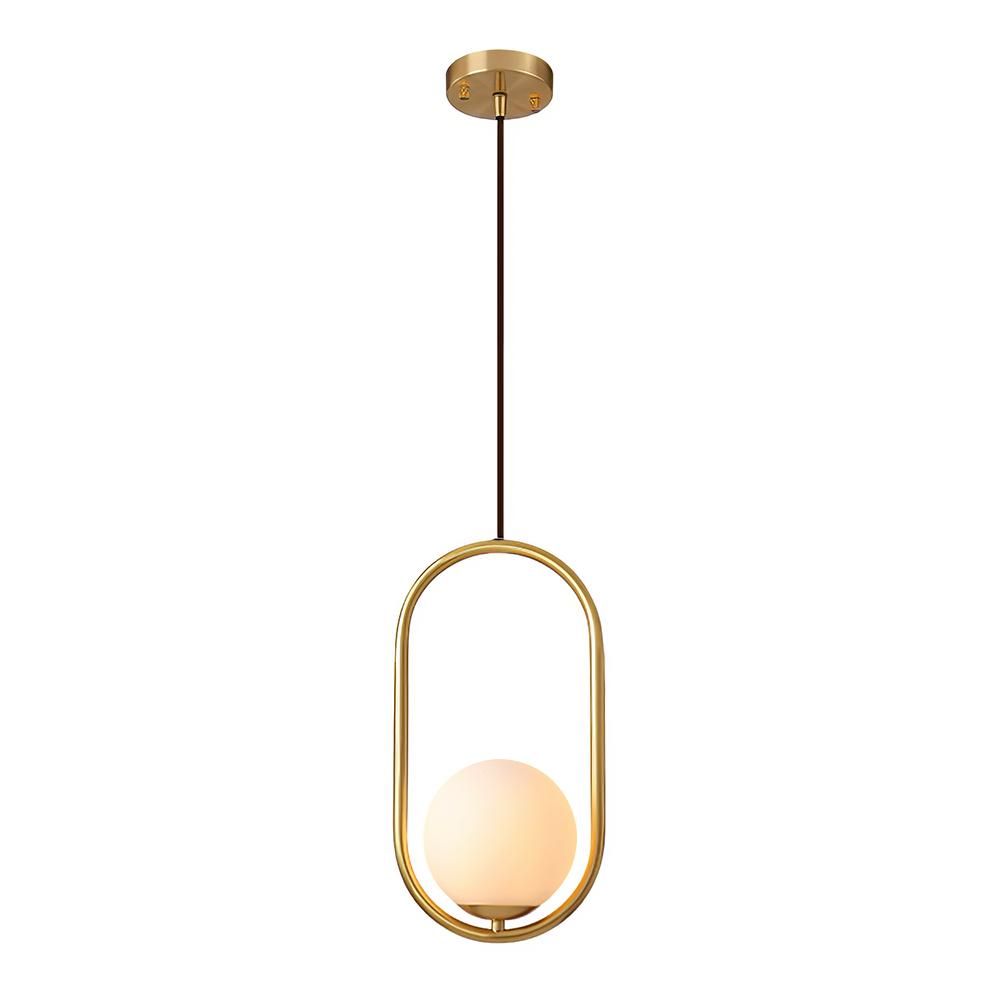 Qvistuva Modern Globe Metal Pendant Light - Lamp Copper