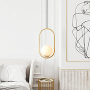 Qvistuva Modern Globe Metal Pendant Light - Lamp Copper