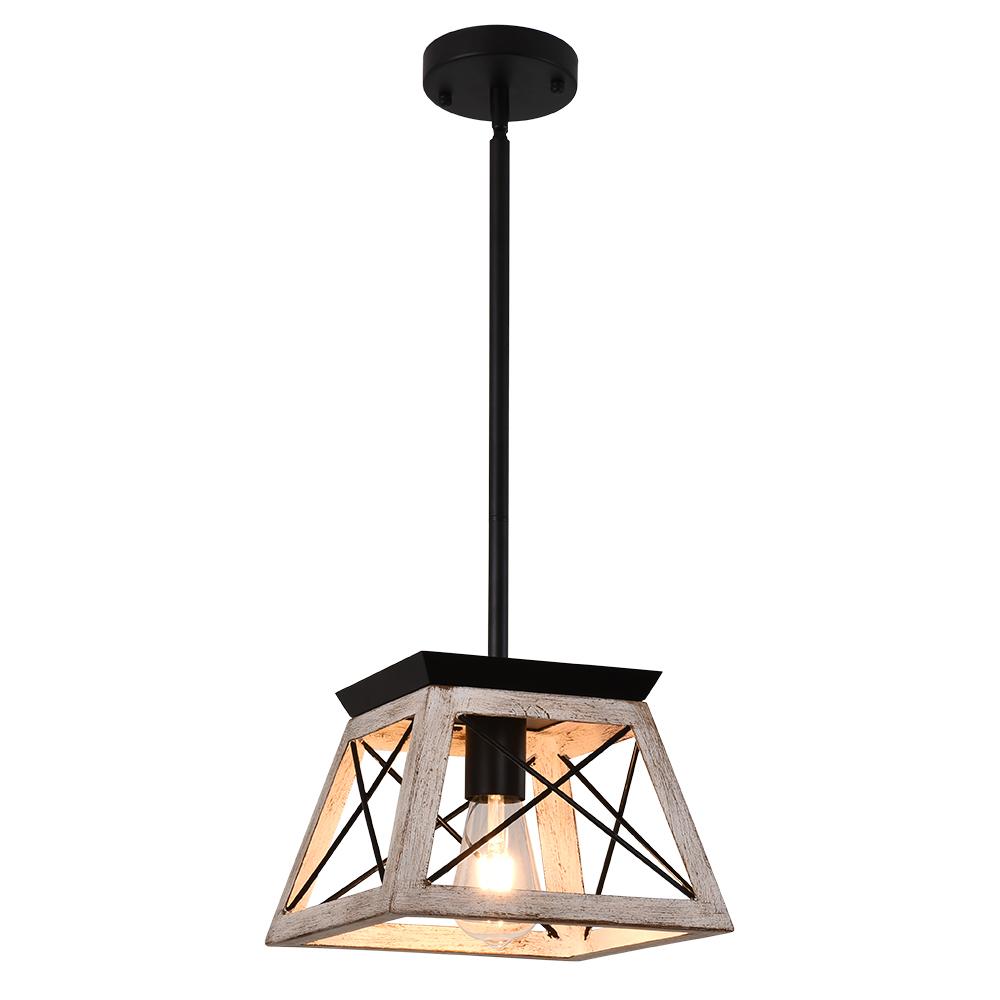 Ildar Modern Farmhouse Geometric Metal Pendant Light - Lamp Copper