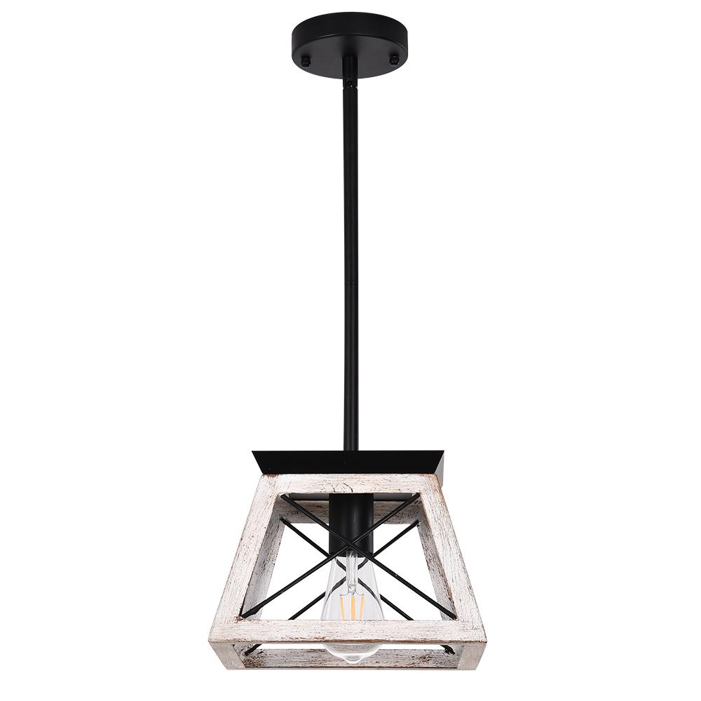 Ildar Modern Farmhouse Geometric Metal Pendant Light - Lamp Copper