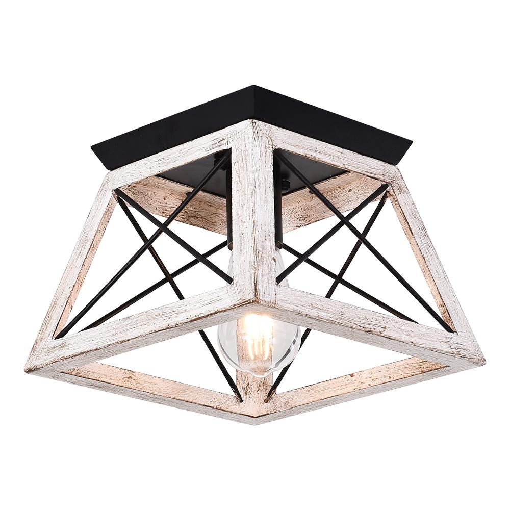 Sindri Modern Farmhouse Metal Flush Mount Light - Lamp Copper