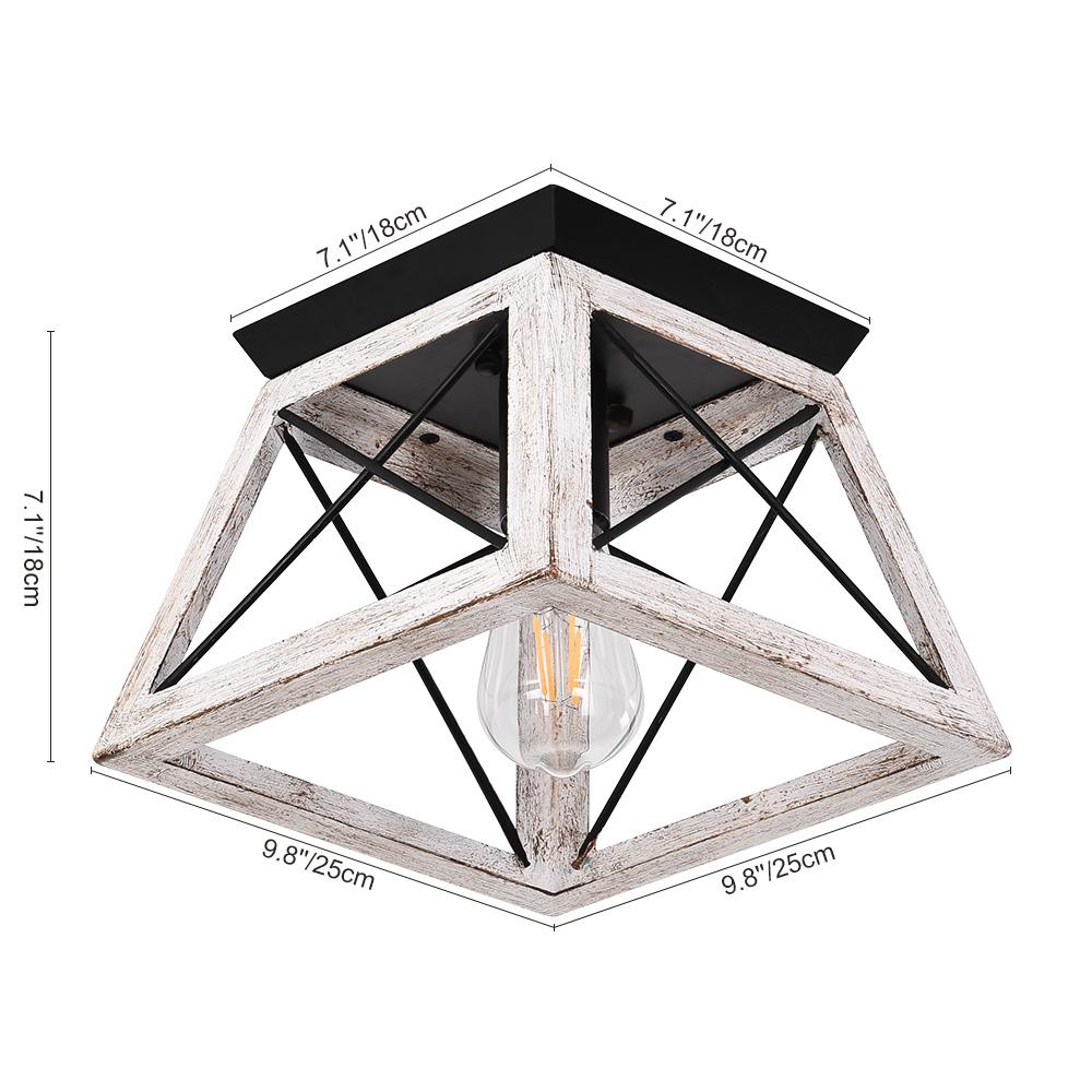 Sindri Modern Farmhouse Metal Flush Mount Light - Lamp Copper