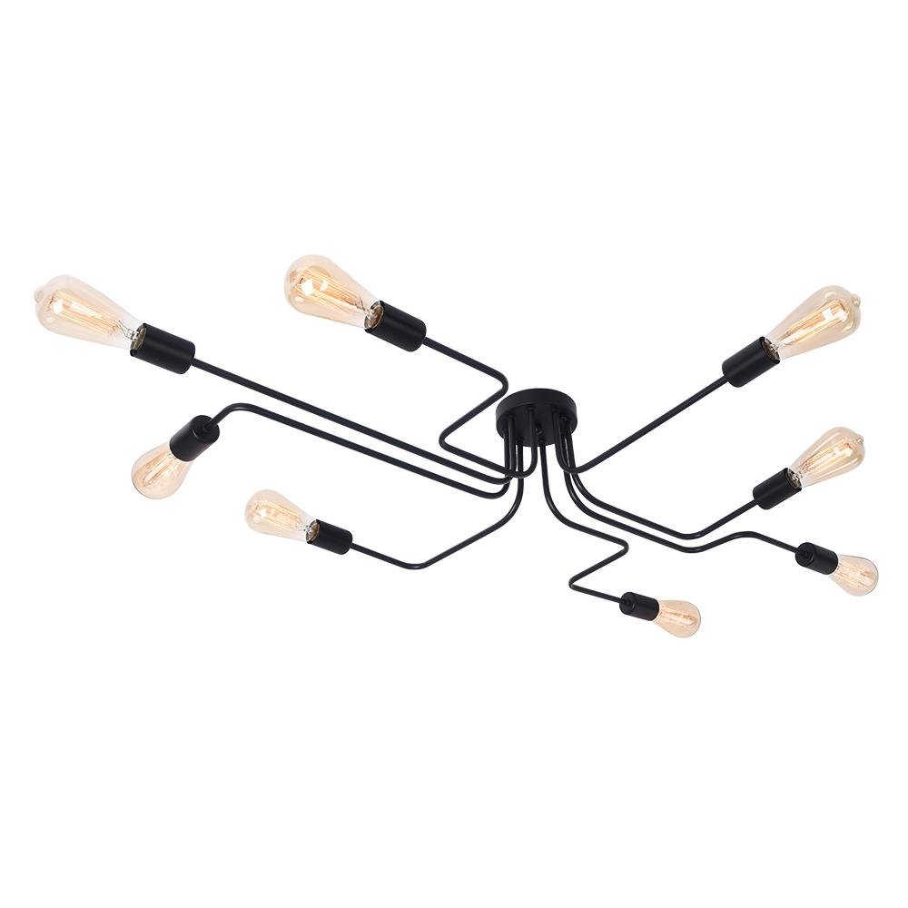 Qvistunix Modern Industrial Sputnik Metal Semi Flush Light - Lamp Copper