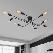 Qvistunix Modern Industrial Sputnik Metal Semi Flush Light - Lamp Copper
