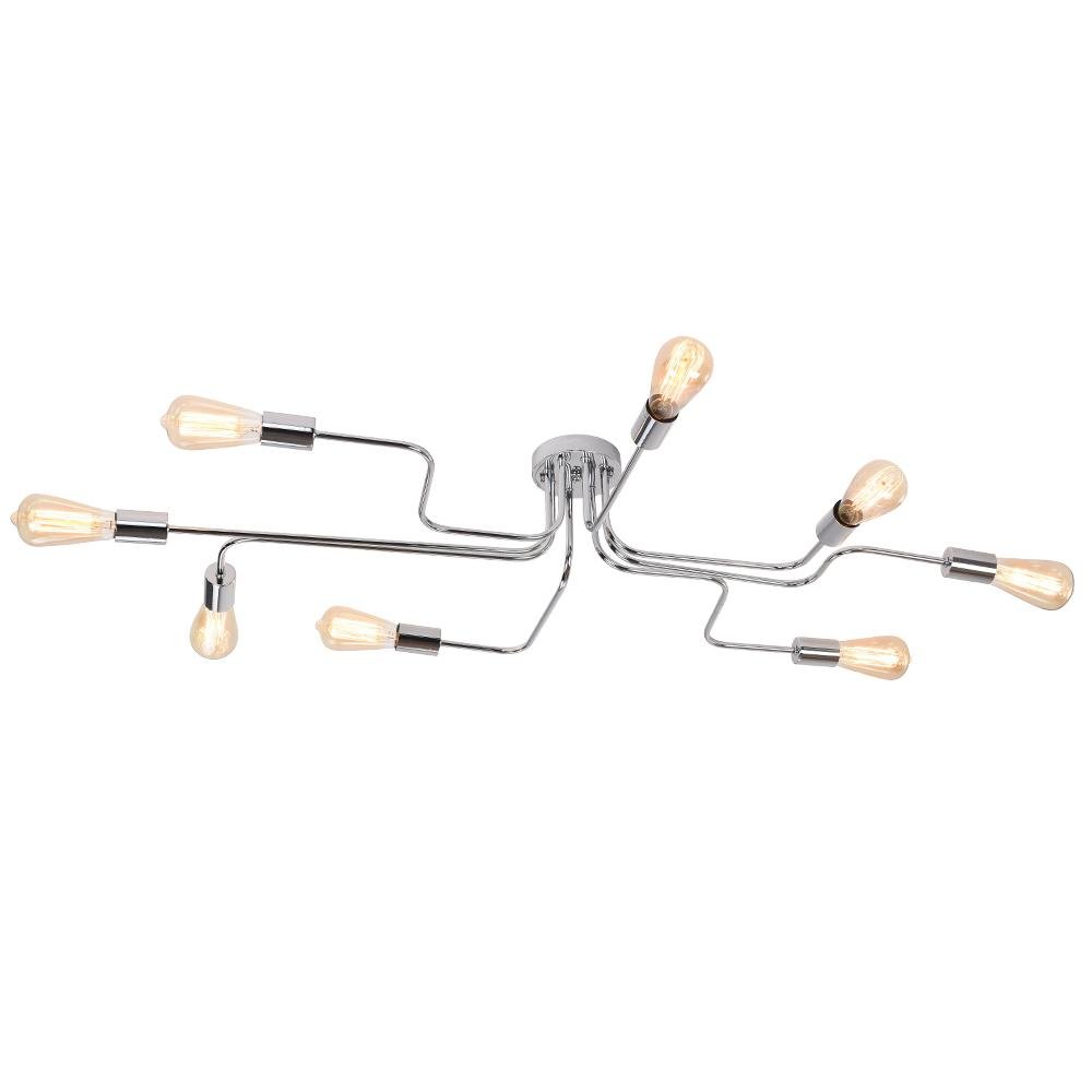Qvistunix Modern Industrial Sputnik Metal Semi Flush Light - Lamp Copper
