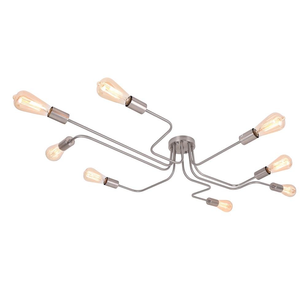 Qvistunix Modern Industrial Sputnik Metal Semi Flush Light - Lamp Copper