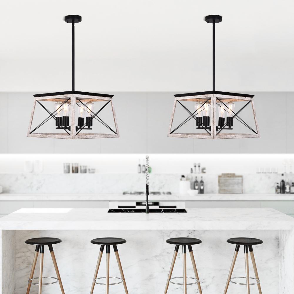 Eolius Modern Rustic Lantern Metal Chandelier - Lamp Copper
