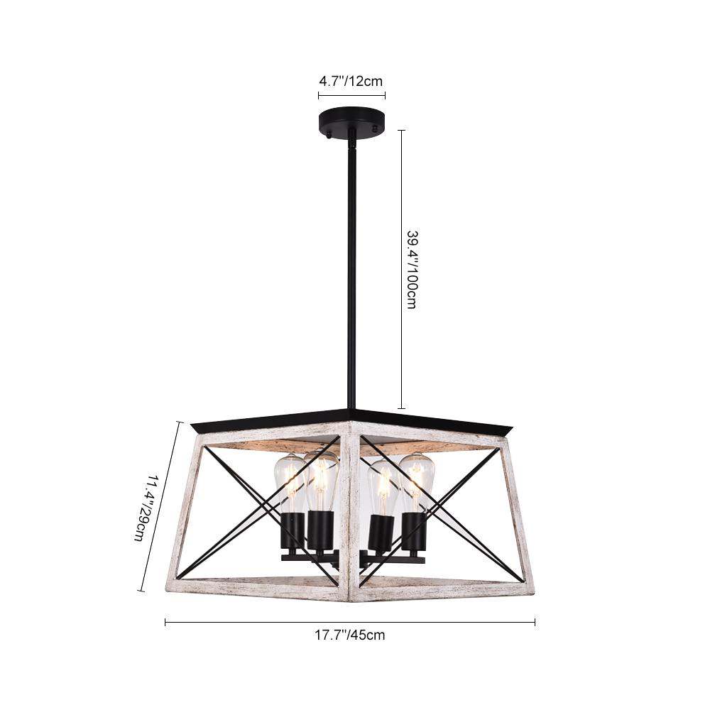 Eolius Modern Rustic Lantern Metal Chandelier - Lamp Copper