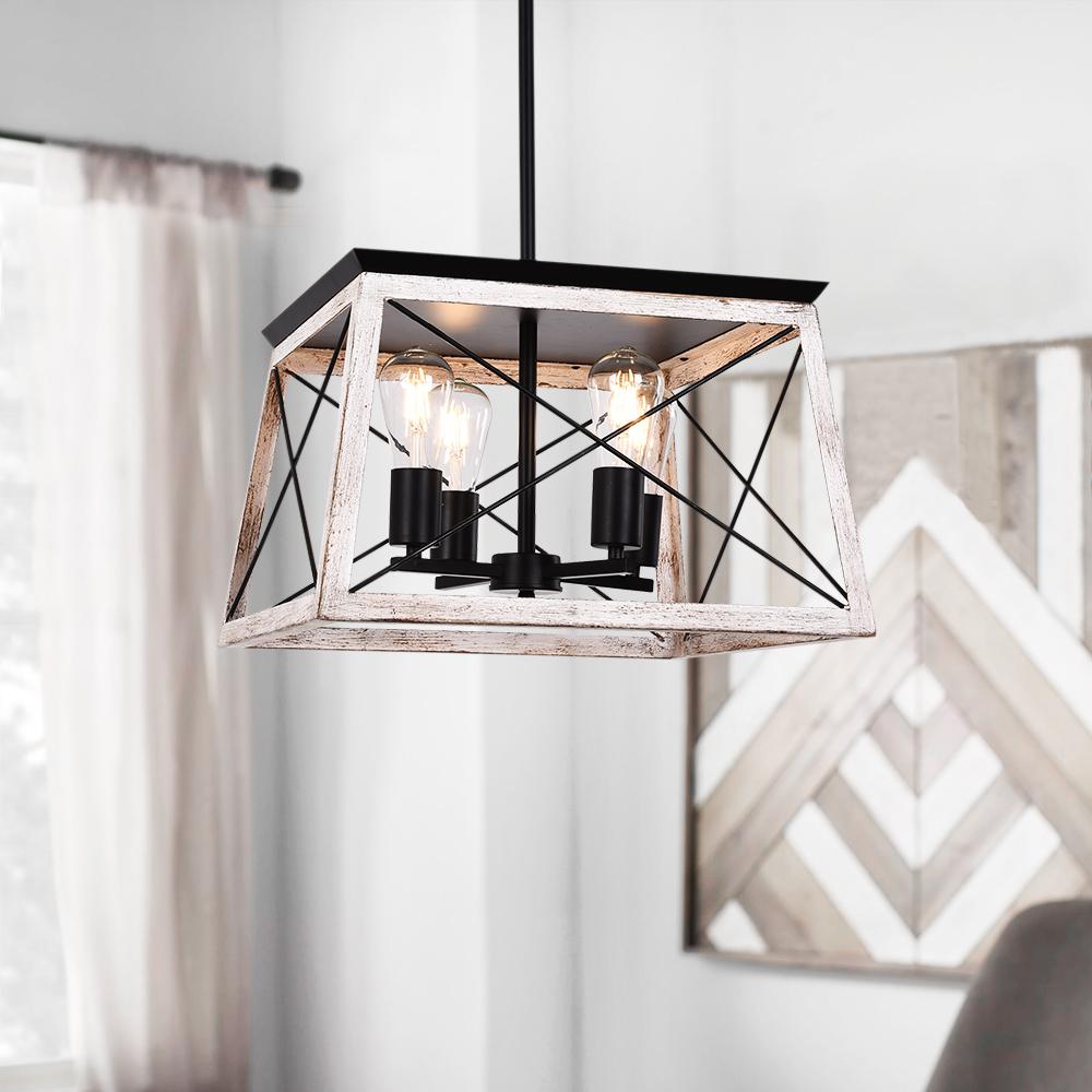 Eolius Modern Rustic Lantern Metal Chandelier - Lamp Copper