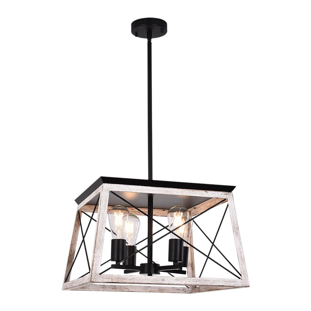 Eolius Modern Rustic Lantern Metal Chandelier - Lamp Copper