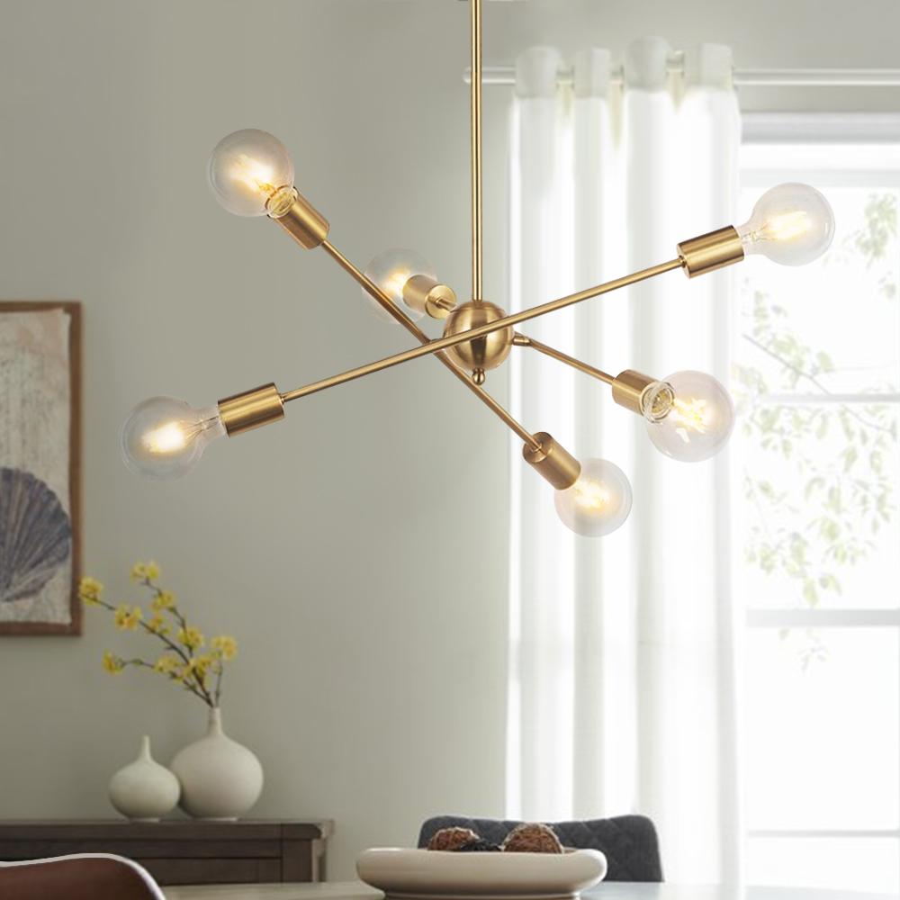 Varde Modern Sputnik Metal Chandelier - Lamp Copper