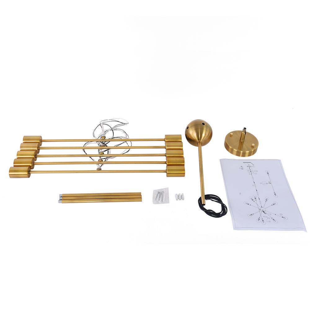 Varde Modern Sputnik Metal Chandelier - Lamp Copper