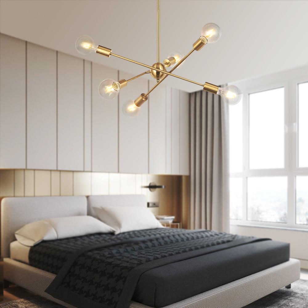 Varde Modern Sputnik Metal Chandelier - Lamp Copper