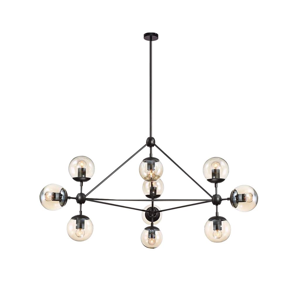 Kvennlig Modern Statement Geometric Metal Chandelier - Lamp Copper