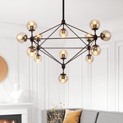 Kvennlig Modern Statement Geometric Metal Chandelier - Lamp Copper