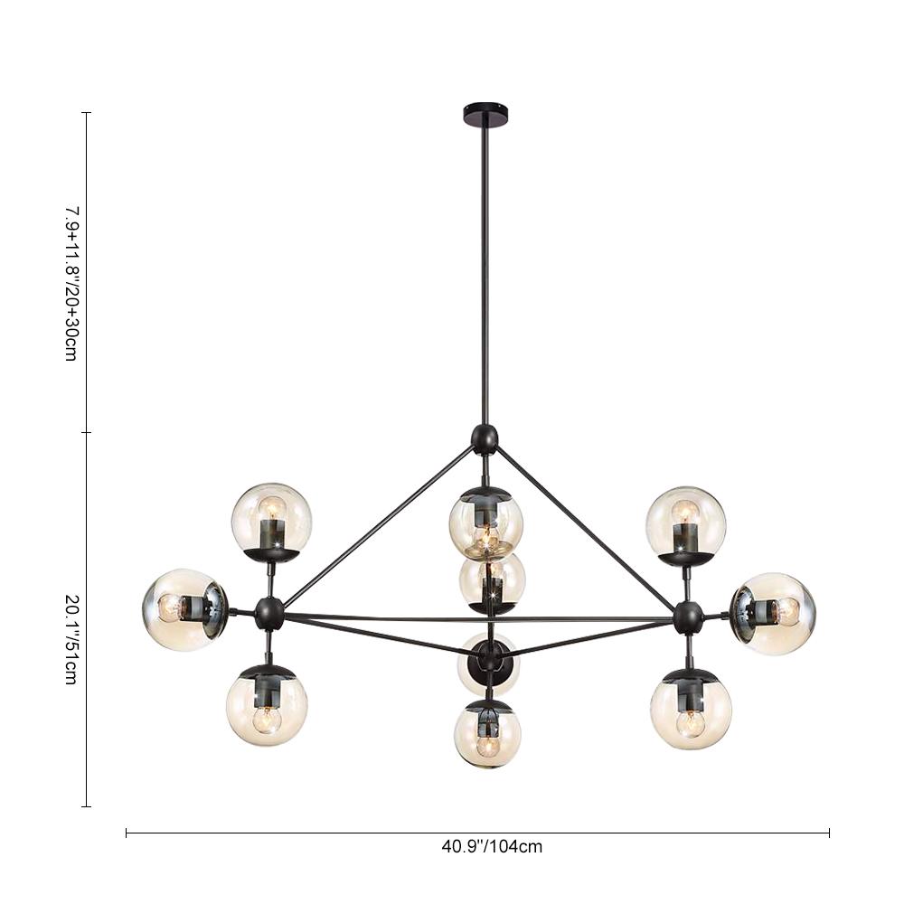 Kvennlig Modern Statement Geometric Metal Chandelier - Lamp Copper