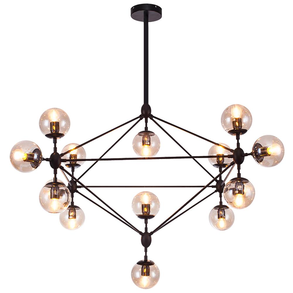 Kvennlig Modern Statement Geometric Metal Chandelier - Lamp Copper