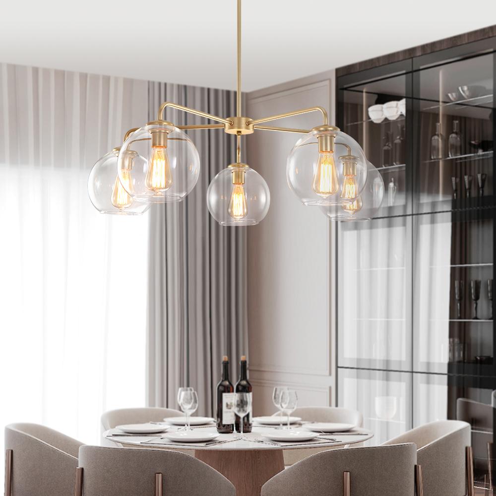 Sifuli Modern Glass Chandelier - Lamp Copper