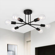 Mjolkuli Minimalist Sputnik Metal Semi Flush Chandelier - Lamp Copper
