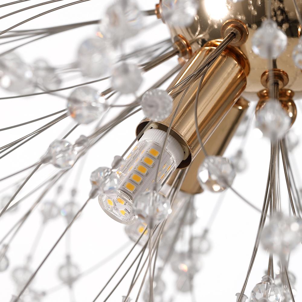 Alvsang Dandelion Crystal Metal Chandelier - Lamp Copper